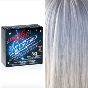 MANIC PANIC 2 Boxes Blue Lightning 30 Volume Super Strength Hair Lightening Kit